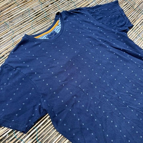 Cactus Man Ricky Singh anchor print t-shirt Size XL in navy blue - Picture 1 of 6